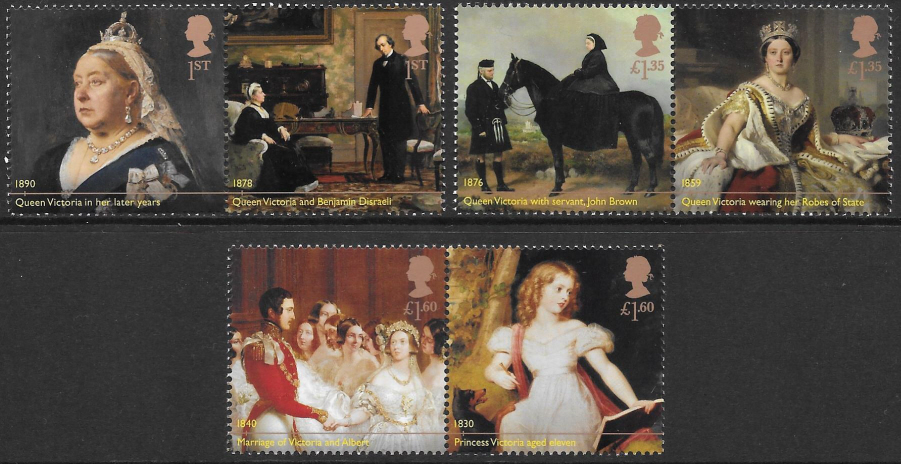 (image for) SG4219 / 24 2019 Queen Victoria Bicentenary unmounted mint set of 6